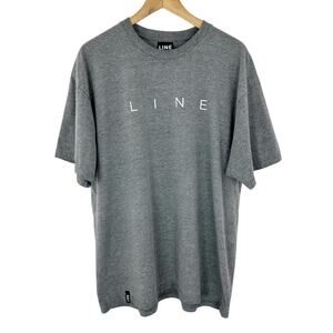 Line Skis T-Shirt Heathered Gray Line Streetwear Size XL